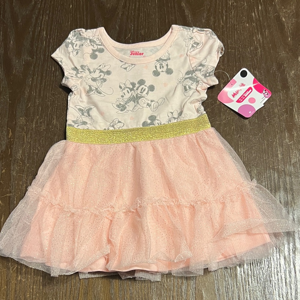 Disney Minnie Mouse Peach and Gold Dress
